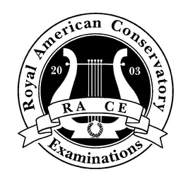 RA CE ROYAL AMERICAN CONSERVATORY EXAMINATIONS 2003 logo