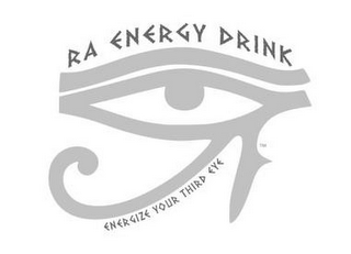 RA ENERGY DRINK ENERGIZE YOUR THIRD EYE logo
