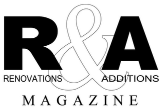 R&A RENOVATIONS ADDITIONS MAGAZINE logo