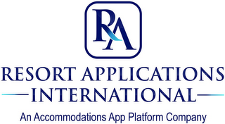 RA RESORT APPLICATIONS INTERNATIONAL ANACCOMMODATIONS APP PLATFORM COMPANY logo