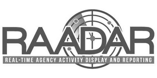 RAADAR REAL-TIME AGENCY ACTIVITY DISPLAY AND REPORTING logo