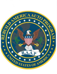 R.A.A.P REBUILD AMERICA AUTO PROGRAM UNITED STATES OF AMERICA logo
