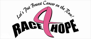 RACE 4 HOPE LET'S PUT BREAST CANCER ON THE RUN! logo