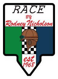RACE BY RODNEY NICHOLSON EST 1968 logo