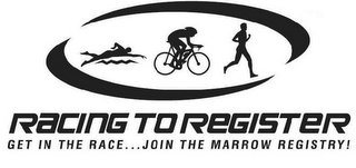 RACING TO REGISTER GET IN THE RACE ... JOIN THE MARROW REGISTRY! logo
