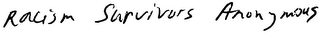 RACISM SURVIVORS ANONYMOUS logo