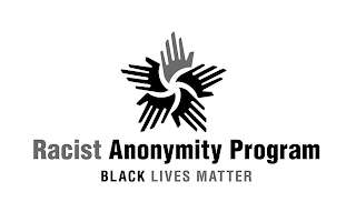 RACIST ANONYMITY PROGRAM BLACK LIVES MATTER logo