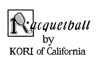 RACQUETBALL BY KORI OF CALIFORNIA logo