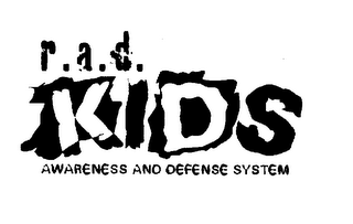 R.A.D. KIDS AWARENESS AND DEFENSE SYSTEM logo