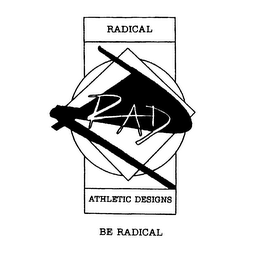 RAD RADICAL ATHLETIC DESIGNS BE RADICAL logo