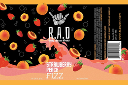 R.A.D REALLY AWESOME DRINKS! STRAWBERRY PEACH FIZZ logo