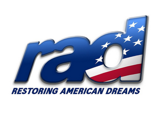 RAD RESTORING AMERICAN DREAMS logo