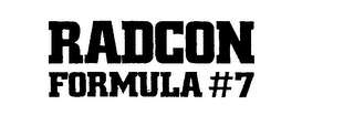 RADCON FORMULA #7 logo