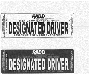 RADD DESIGNATED DRIVER logo
