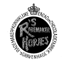 RADEMAKER HOPJES S. RADEMAKERS KONINKLIJKE CACAO EN CHOCOLADEFABRIEK GRAVENHAGE logo