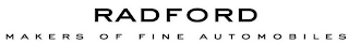 RADFORD MAKERS OF FINE AUTOMOBILES logo