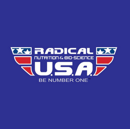 RADICAL NUTRITION & BIO-SCIENCE U.S.A. BE NUMBER ONE logo