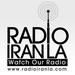 RADIO IRANLA WATCH OUR RADIO WWW.RADIOIRANLA.COM logo