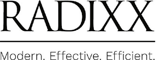 RADIXX MODERN. EFFECTIVE. EFFICIENT. logo
