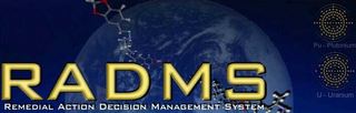 RADMS REMEDIAL ACTION DECISION MANAGEMENT SYSTEM PU - PLUTONIUM U - URANIUM logo