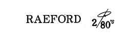 RAEFORD 2/80'S logo