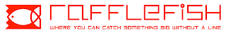 RAFFLEFISH WHERE YOU CAN CATCH SOMETHING BIG WITHOUT A LINE logo