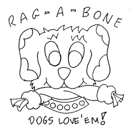 RAG-A-BONE DOGS LOVE' EM! logo