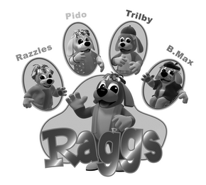 RAGGS RAZZLES PIDO TRILBY B. MAX logo