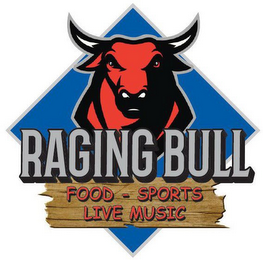 RAGING BULL FOOD - SPORTS LIVE MUSIC logo
