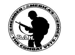 R.A.H. REMEMBER AMERICA'S HEROES THE COMBAT VETS logo