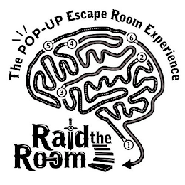 RAID THE ROOM THE POP-UP ESCAPE ROOM EXPERIENCE 1 2 3 4 5 6 logo