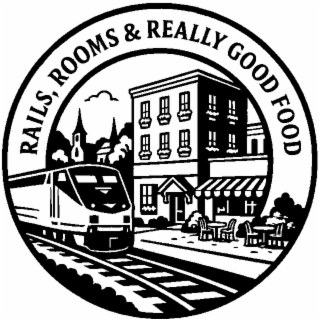 RAILS, ROOMS & REALLY GOOD FOOD logo
