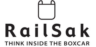 RAILSAK THINK INSIDE THE BOXCAR logo