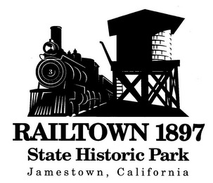 RAILTOWN 1897 STATE HISTORIC PARK JAMESTOWN, CALIFORNIA logo