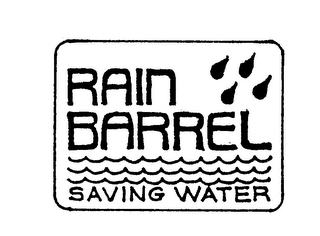 RAIN BARREL SAVING WATER logo