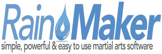 RAIN MAKER SIMPLE, POWERUL & EASY TO USE MARTIAL ARTS SOFTWARE logo