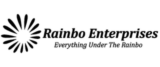 RAINBO ENTERPRISES EVERYTHING UNDER THE RAINBO logo