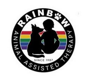 RAINBOW ANIMAL ASSISTED THERAPY SINCE 1987 logo