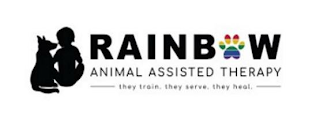 RAINBOW ANIMAL ASSISTED THERAPY THEY TRAIN. THEY SERVE. THEY HEAL. logo