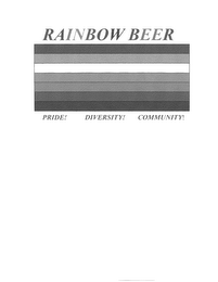 RAINBOW BEER-PRIDE! DIVERSITY! COMMUNITY! logo