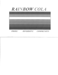 RAINBOW COLA-PRIDE! DIVERSITY! COMMUNITY! logo