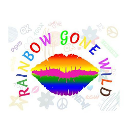 RAINBOW GONE WILD RGW RGW OK OK LOVE NEW! EXPRESSION 100% 100% #1 logo