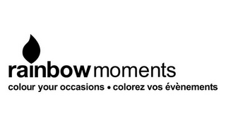 RAINBOW MOMENTS COLOUR YOUR OCCASIONS · COLOREZ VOS ÉVÈNEMENTS logo