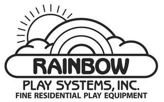 RAINBOW PLAY SYSTEMS, INC. FINE RESIDENTIAL PLAY EQUIPMENT logo