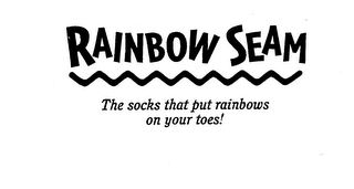 RAINBOW SEAM THE SOCKS THAT PUT RAINBOWS ON YOUR TOES! logo
