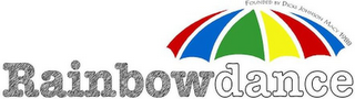 RAINBOWDANCE FOUNDED BY DICKI JOHNSON MACY 1988 logo