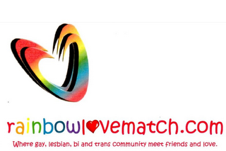 RAINBOWLOVEMATCH.COM WHERE GAY, LESBIAN, BI AND TRANS COMMUNITY MEET FRIENDS AND LOVE. logo