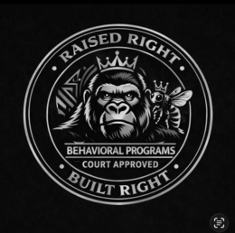 RAISED RIGHT BEHAVIORAL PROGRAMS COURT APPROVED BUILT RIGHT logo