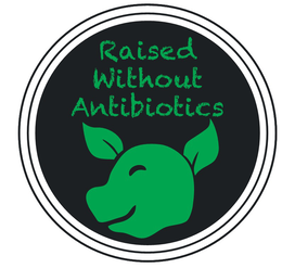 RAISED WITHOUT ANTIBIOTICS logo