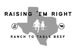 RAISING 'EM RIGHT JR RANCH TO TABLE BEEF logo